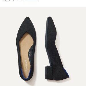 Rothy's Women's Black pointed block heels
